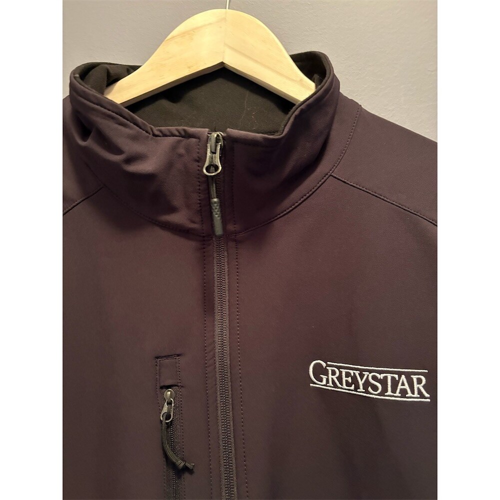 The North Face Jacket Men's XL Black Soft Shell Full Zip Stand Collar Logo - Picture 2 of 8